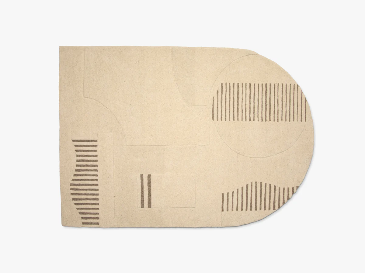 DYWAN Allea z naturalnej wełny, beżowo-biała kolorystyka, nowoczesny styl DYWAN Allea z naturalnej wełny, beżowo-biała kolorystyka, nowoczesny styl