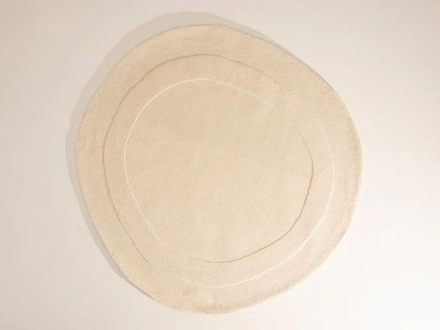 DYWAN Cloria wełniany o nieregularnym, okrągłym kształcie, biały kolor, nowoczesny styl, piękny DYWAN Cloria wełniany o nieregularnym, okrągłym kształcie, biały kolor, nowoczesny styl, piękny