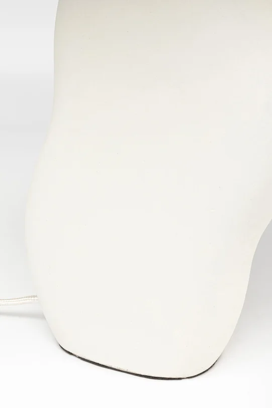 LAMPA STOŁOWA stalowa w białym kolorze o nieregularnym kształcie, designerski styl, ekskluzwyna