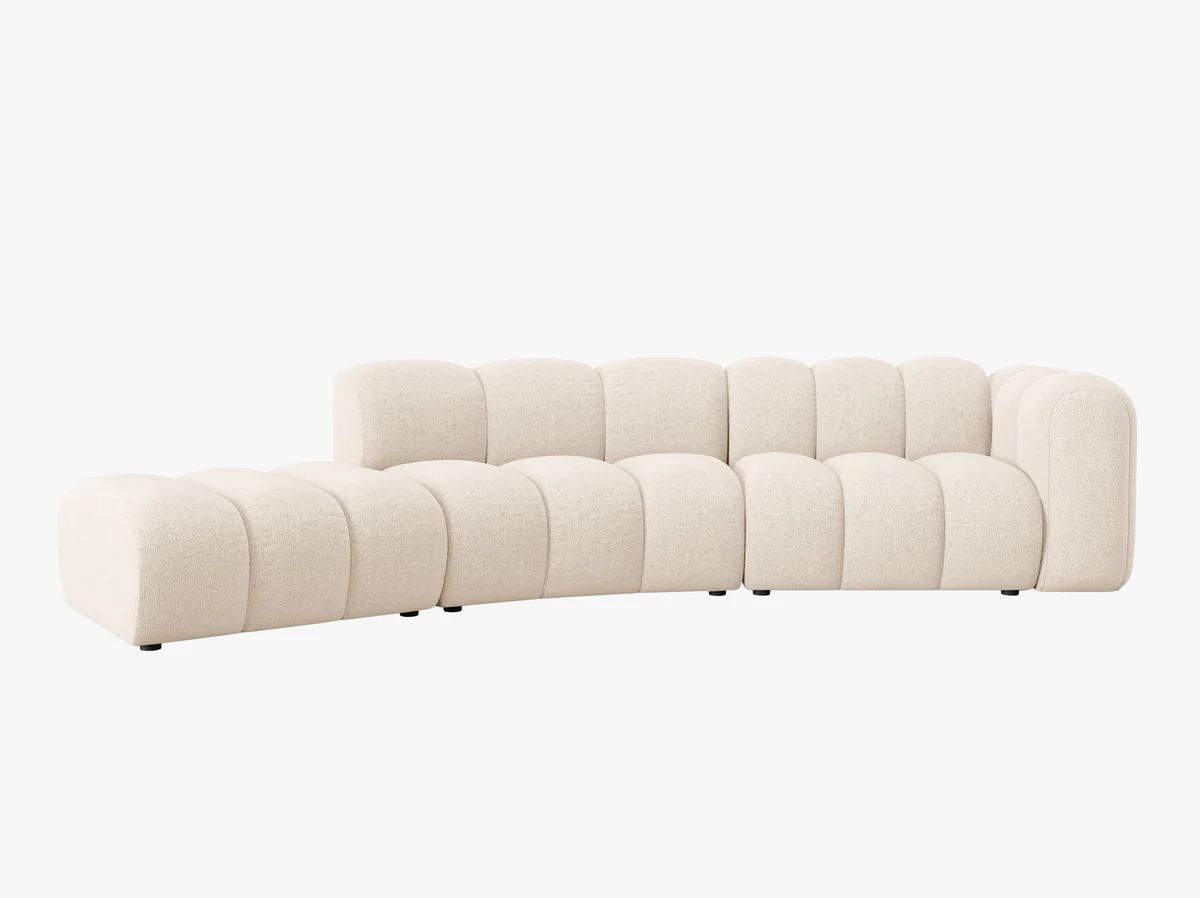 SOFA MODUŁOWA 5-osobowa, kolor i materiał do wyboru, styl nowoczesny, zaoblone kształty