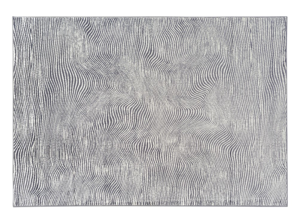 DYWAN Bucci prostokątny z polipropylenu, szary, wzór zebry, nowoczesny styl