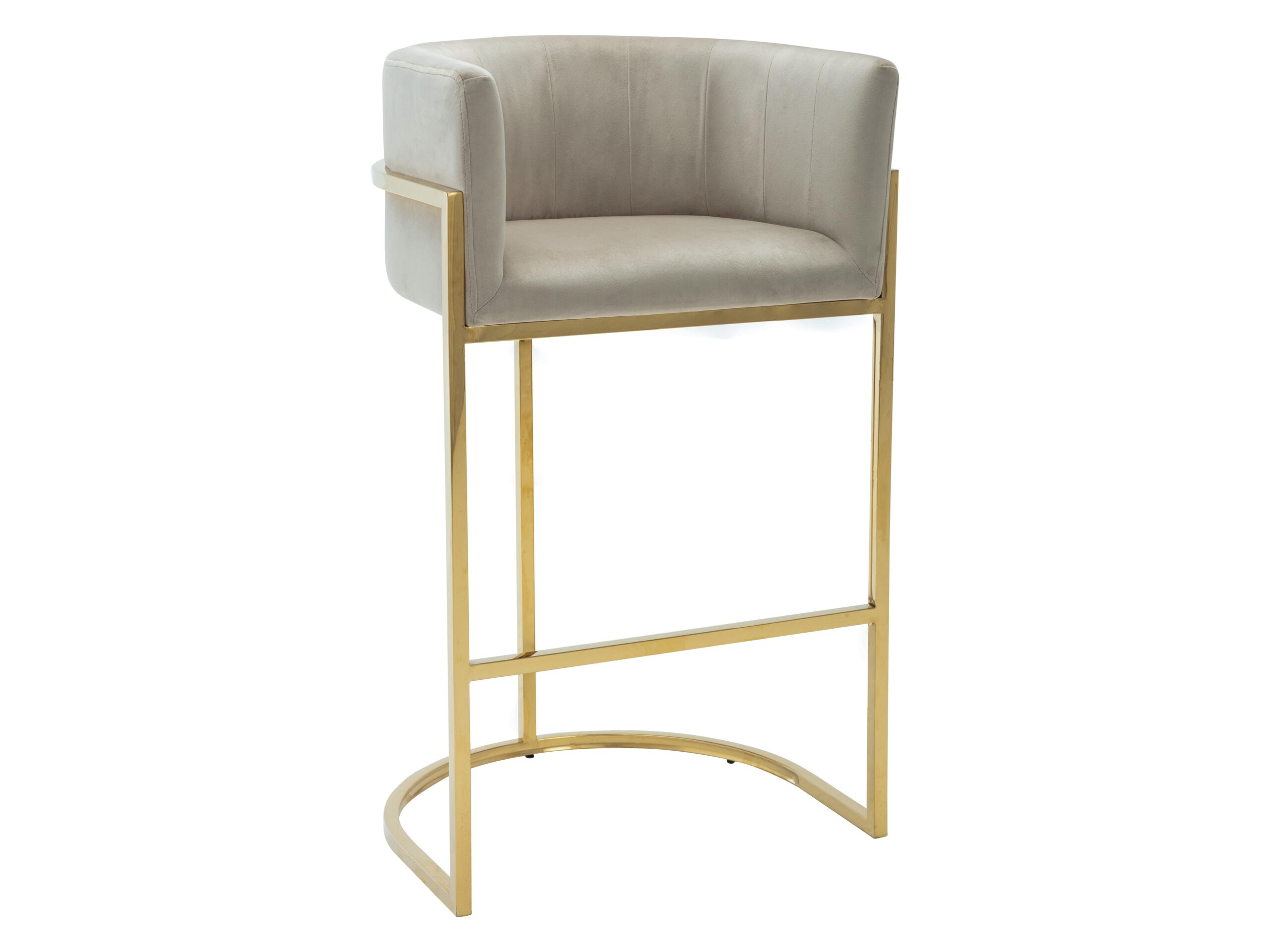 HOKER na złotych nogach, beżowa tapicerka, ekskluzywny wygląd, styl glamour HOKER na złotych nogach, beżowa tapicerka, ekskluzywny wygląd, styl glamour