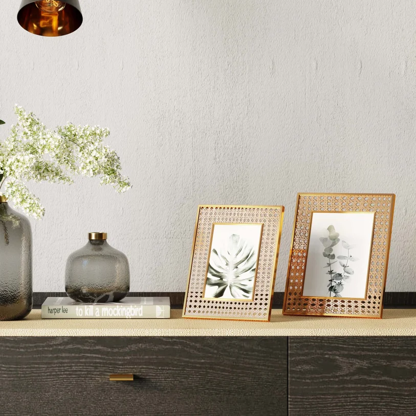 RAMKA NA ZDJĘCIE Holes złota z polirezyny, klasyczny styl, piękna RAMKA NA ZDJĘCIE Holes złota z polirezyny, klasyczny styl, piękna