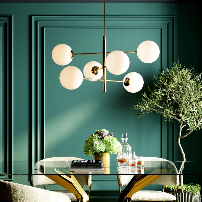 STÓŁ JADALNIANY Gloria, szklany prostokątny blat na złotych metalowych nogach, designerski styl-3 STÓŁ JADALNIANY Gloria, szklany prostokątny blat na złotych metalowych nogach, designerski styl-3