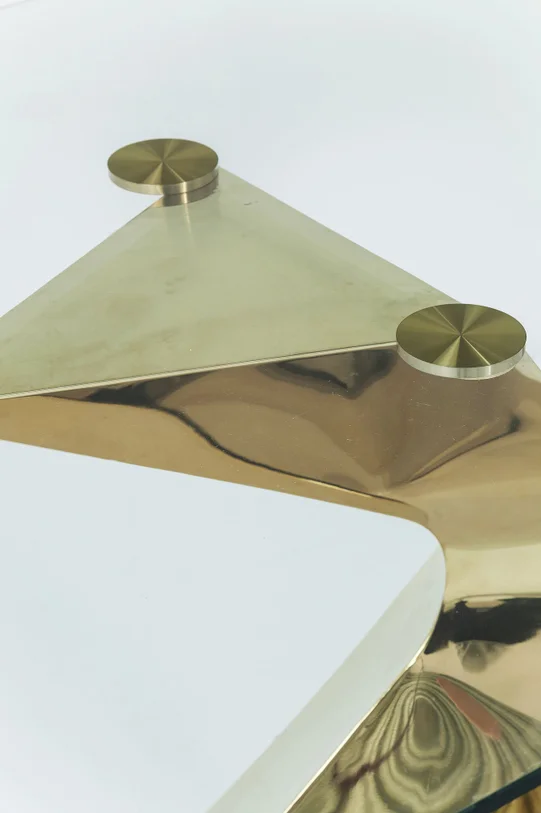 STÓŁ JADALNIANY Gloria, szklany prostokątny blat na złotych metalowych nogach, designerski styl, ekskluzywny STÓŁ JADALNIANY Gloria, szklany prostokątny blat na złotych metalowych nogach, designerski styl, ekskluzywny