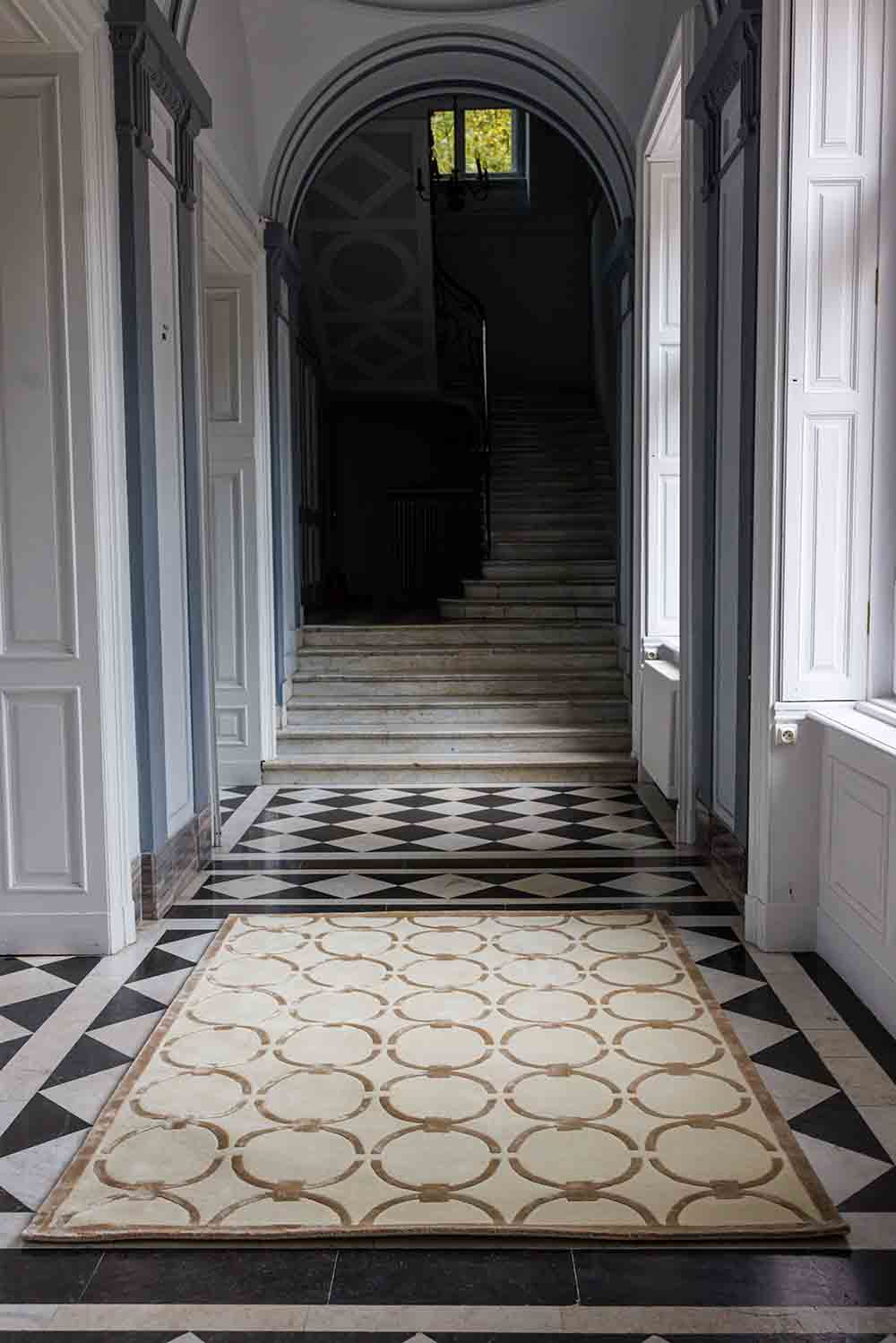 DYWAN Glam Cream Beige prostokątny, kremowy z klasycznym wzorem, ręcznie tkany z wełny i wiskozy, piękny DYWAN Glam Cream Beige prostokątny, kremowy z klasycznym wzorem, ręcznie tkany z wełny i wiskozy, piękny