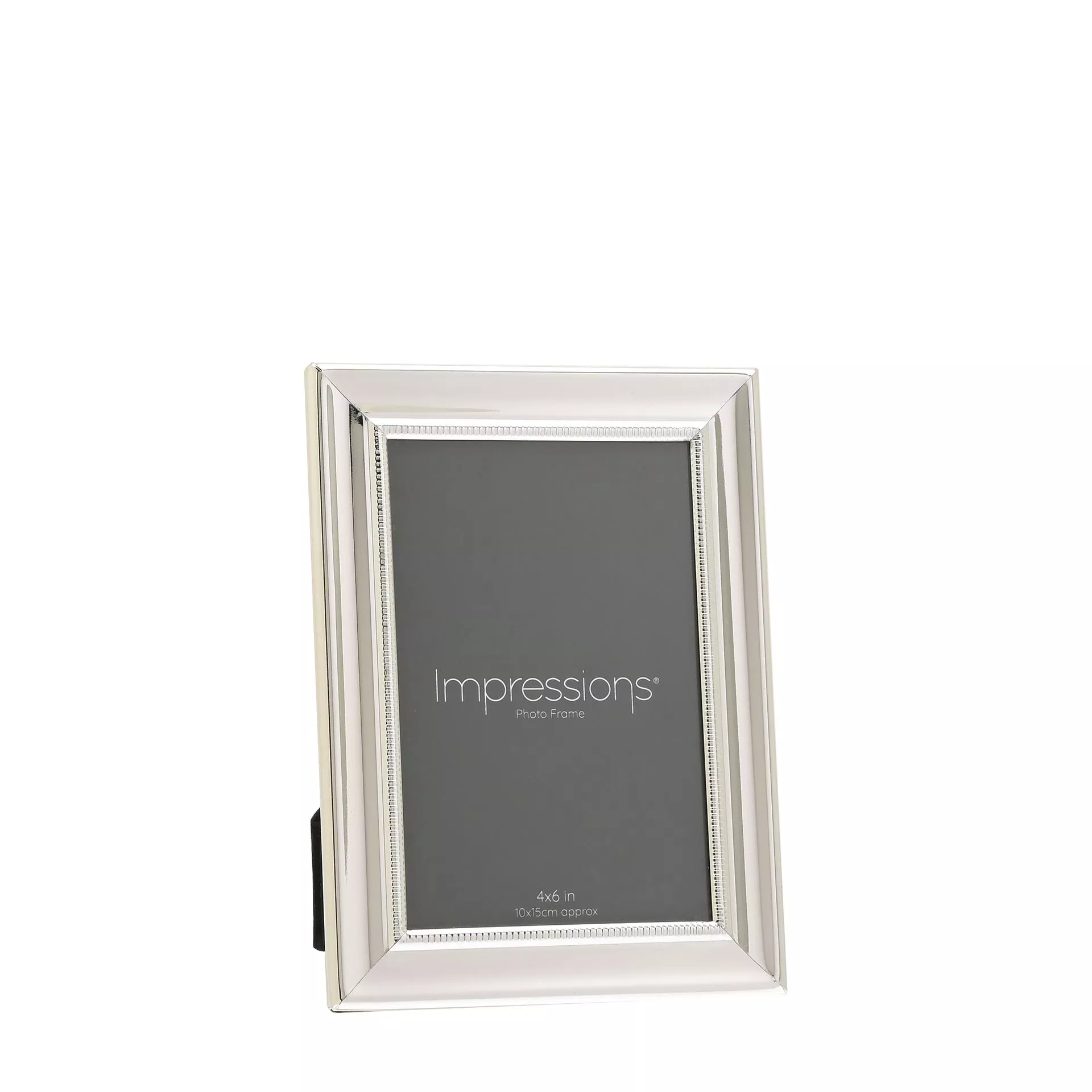 RAMKA NA ZDJĘCIE srebrna, koralikowa obwódka, pofalowana rama, nowoczesny styl 4x6