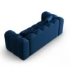 SOFA Halley 2-osobowa aksamitna, eleganckie przeszycia, zaoblone kształty, designerski styl, granat królewski-3