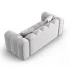 SOFA Halley 2-osobowa aksamitna, eleganckie przeszycia, zaoblone kształty, designerski styl, srebrna-3