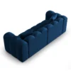 SOFA Halley 3-osobowa aksamitna, eleganckie przeszycia, zaoblone kształty, designerski styl, granat królewski-4