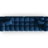 SOFA Halley 4-osobowa aksamitna, eleganckie przeszycia, zaoblone kształty, designerski styl, granat królewski-4