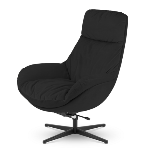 FOTEL Torsby bujany, obrotowy, wysokie oparcie, obłe kształty, nowoczesny styl, ciemnoszary