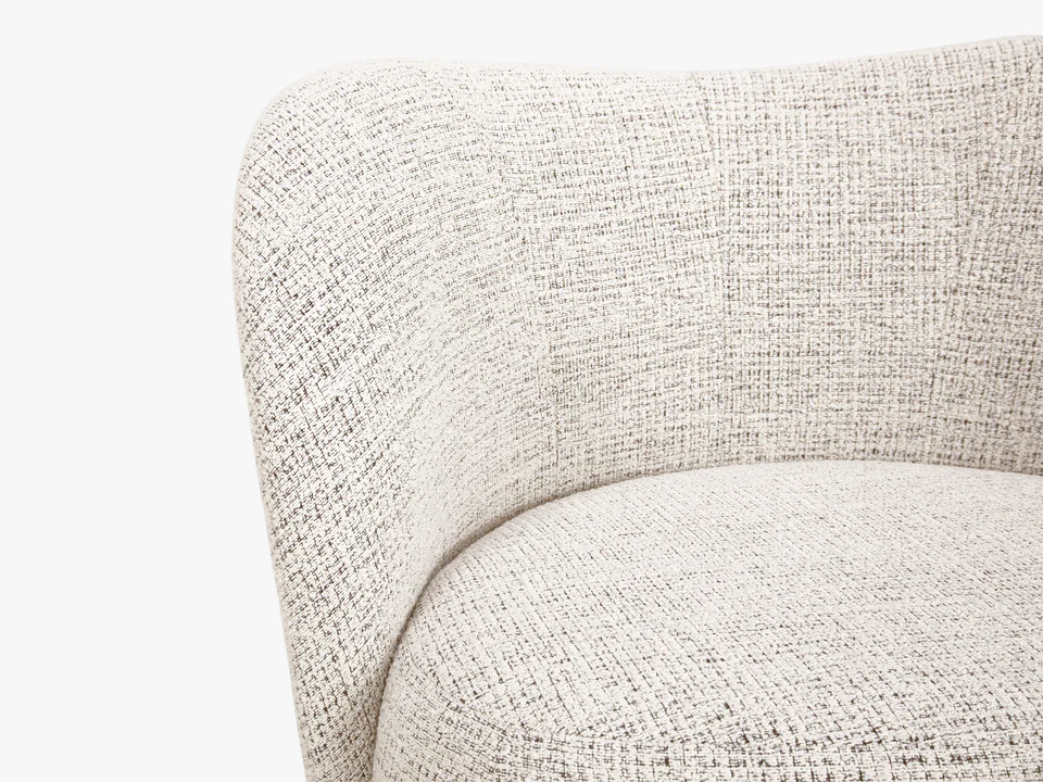 FOTEL WYPOCZYNKOWY Saamit o obłych kształtach, elegancki styl z nutą nowoczesności, jasnobeżowy, wyjątkowy