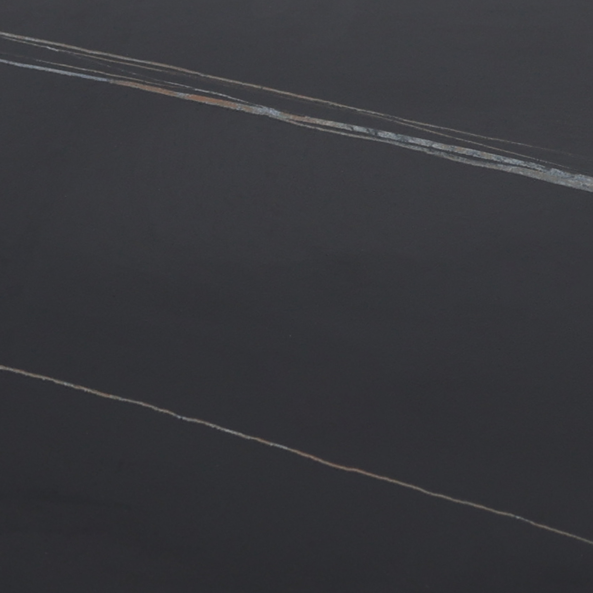 KONSOLA czarna, ze stali węglowej, noga w formie geometrycznej bryły, blat ze spieku kamiennego, nowoczesny styl 120 cm, blat