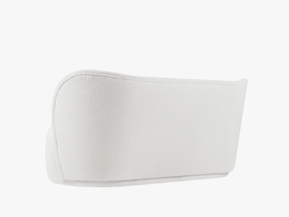 SOFA 3-osobowa Saamit o obłych kształtach, elegancki styl z nutą nowoczesności, tkanina boucle, beżowa, nowoczesna