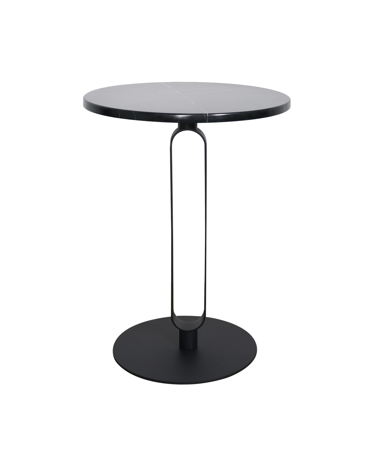 STOLIK POMOCNICZY z metalową, minimalistyczną podstawą, blat imitujący marmur, styl art deco STOLIK POMOCNICZY z metalową, minimalistyczną podstawą, blat imitujący marmur, styl art deco