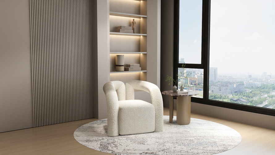 STOLIK POMOCNICZY ze złotą, metalową podstawą, brązowy blat ze spieku kamiennego, nowoczesny styl, do salonu