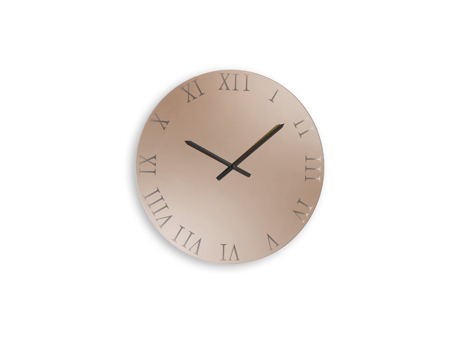 ZEGAR Roma okrągły, lustrzany, brązowy, włoskie wykonanie, nowoczesny styl, 60 cm