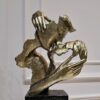FIGURKA DEKORACYJNA pocałunek pary, brąz, czarna podstawa