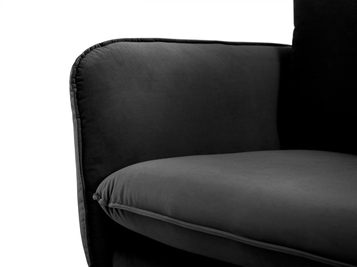 FOTEL WYPOCZYNKOWY Vienna na metalowych nogach, aksamitna tkanina do wyboru, nowoczesny styl, czarny, premium FOTEL WYPOCZYNKOWY Vienna na metalowych nogach, aksamitna tkanina do wyboru, nowoczesny styl, czarny, premium