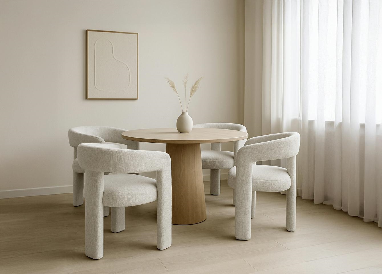 KRZESŁO Logan biała tkanina, zaokrąglone nowoczesne kształty, designerski styl, premium KRZESŁO Logan biała tkanina, zaokrąglone nowoczesne kształty, designerski styl, premium