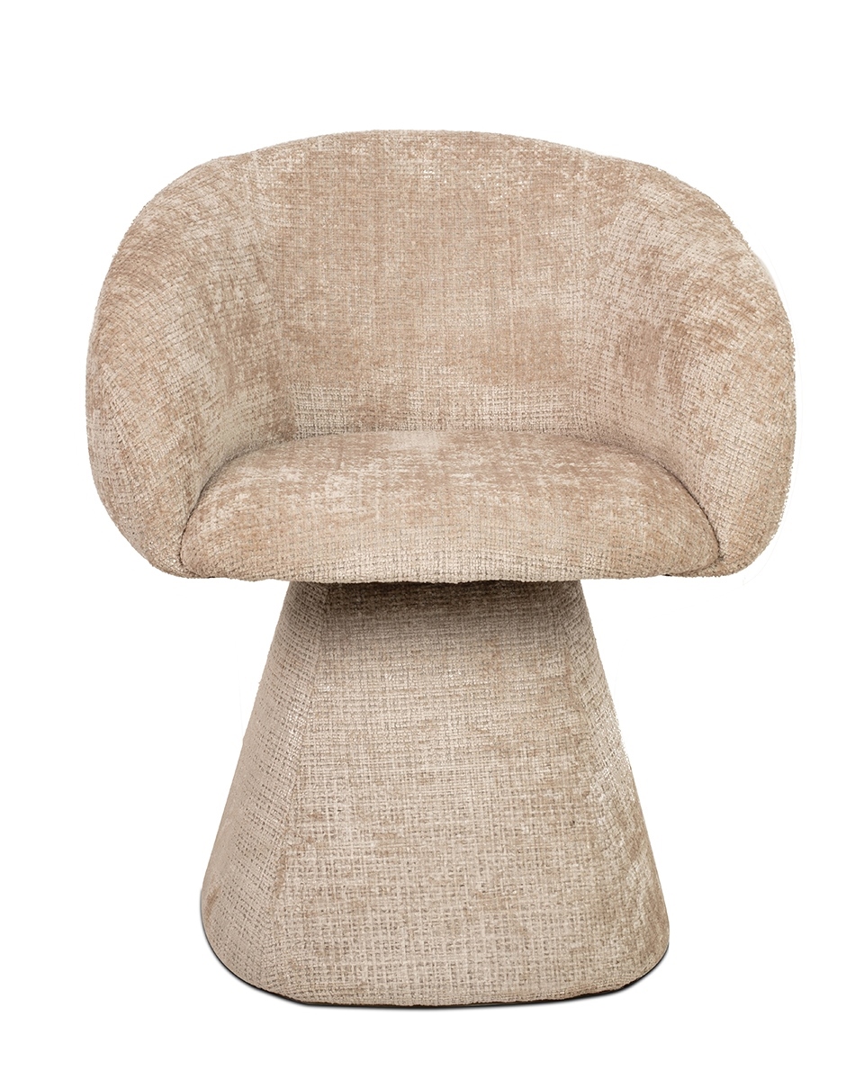 KRZESŁO Pedra beżowe, wyjątkowy design, funkcja obrotu z mechanizmem autopowrotu, deisgnerski styl, designerskie KRZESŁO Pedra beżowe, wyjątkowy design, funkcja obrotu z mechanizmem autopowrotu, deisgnerski styl, designerskie