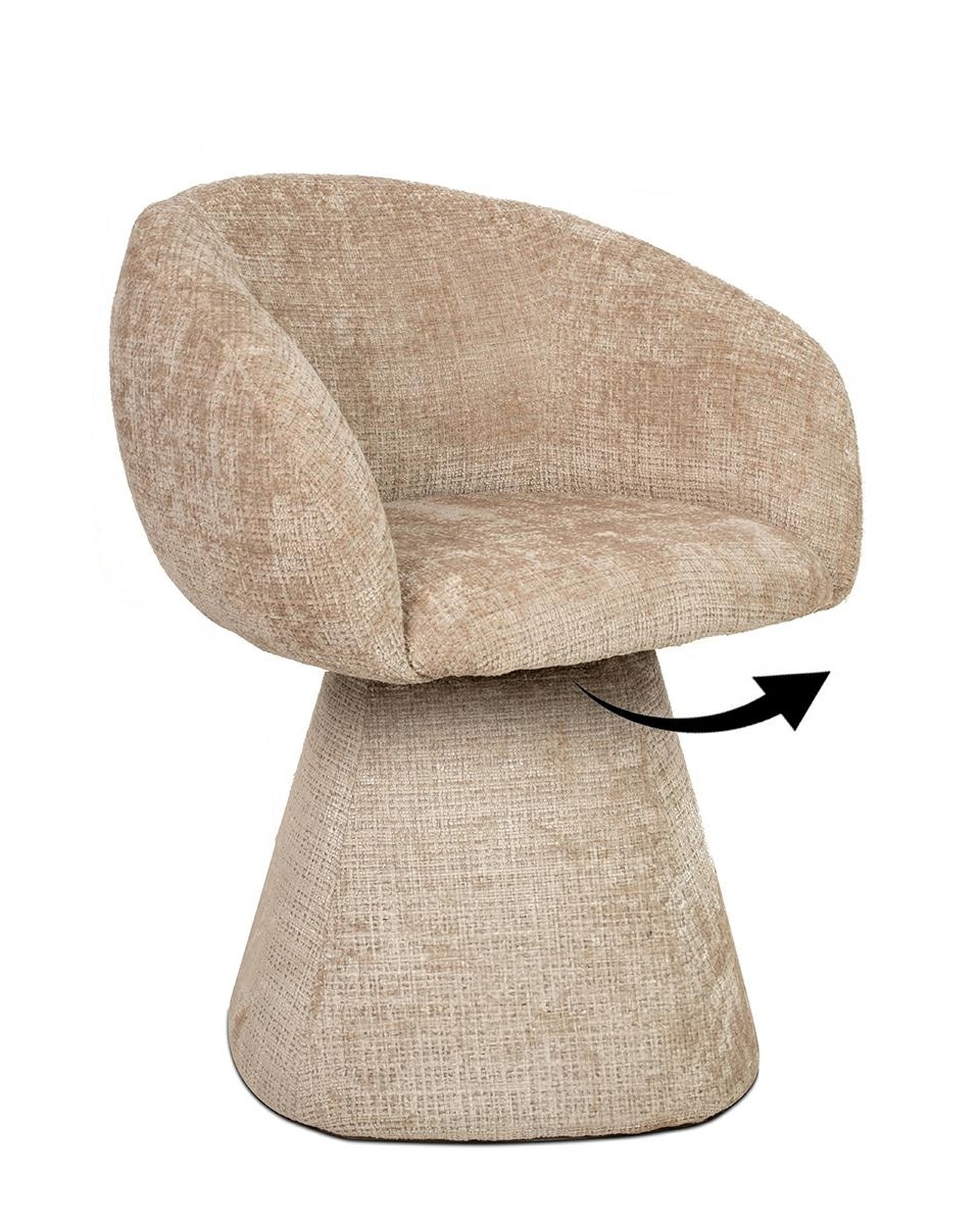 KRZESŁO Pedra beżowe, wyjątkowy design, funkcja obrotu z mechanizmem autopowrotu, deisgnerski styl, premium KRZESŁO Pedra beżowe, wyjątkowy design, funkcja obrotu z mechanizmem autopowrotu, deisgnerski styl, premium