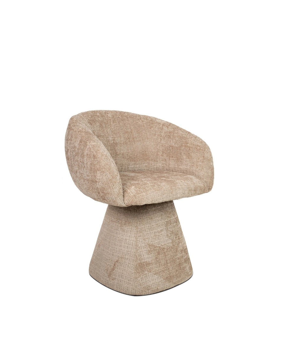 KRZESŁO Pedra beżowe, wyjątkowy design, funkcja obrotu z mechanizmem autopowrotu, deisgnerski styl KRZESŁO Pedra beżowe, wyjątkowy design, funkcja obrotu z mechanizmem autopowrotu, deisgnerski styl