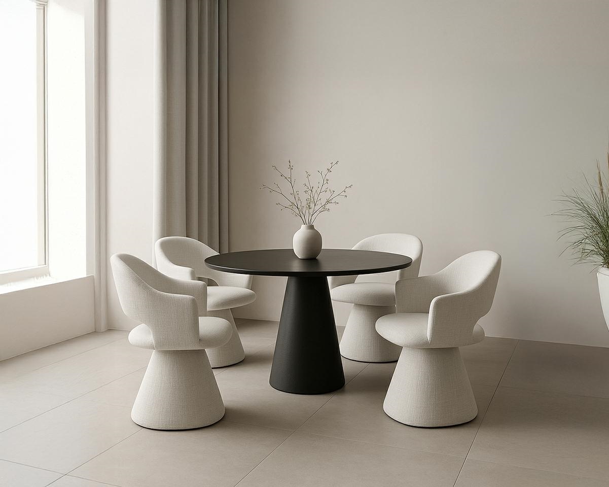 KRZESŁO Verona białe, geometryczna podstawa, zaokrąglone kształty, designerski styl, do stołu KRZESŁO Verona białe, geometryczna podstawa, zaokrąglone kształty, designerski styl, do stołu