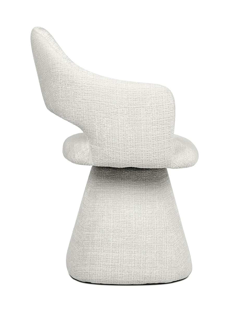 KRZESŁO Verona białe, geometryczna podstawa, zaokrąglone kształty, designerski styl, piękne KRZESŁO Verona białe, geometryczna podstawa, zaokrąglone kształty, designerski styl, piękne