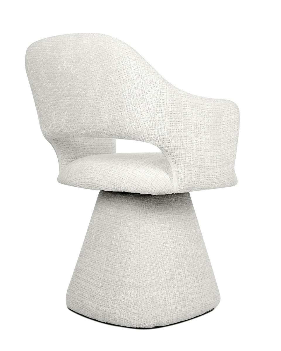 KRZESŁO Verona białe, geometryczna podstawa, zaokrąglone kształty, designerski styl, wyjątkowe KRZESŁO Verona białe, geometryczna podstawa, zaokrąglone kształty, designerski styl, wyjątkowe