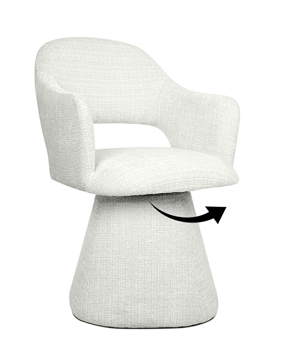 KRZESŁO Verona białe, geometryczna podstawa, zaokrąglone kształty, designerski styl, wyrafinowane KRZESŁO Verona białe, geometryczna podstawa, zaokrąglone kształty, designerski styl, wyrafinowane