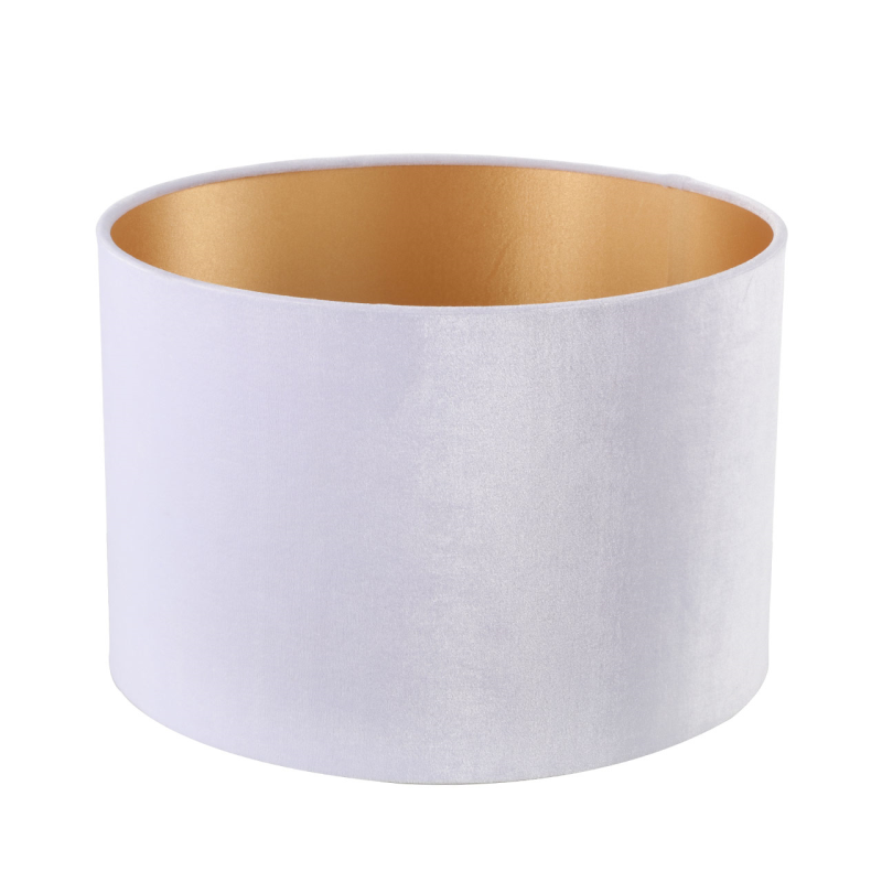 LAMPA STOŁOWA perłowo-biała podstawa, biały abażur, złote elementy, klasyczny styl, piękna