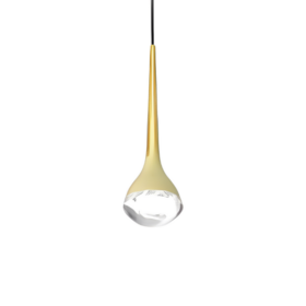LAMPA WISZĄCA Crima Old Gold jednopunktowa, złota, nowoczesny styl