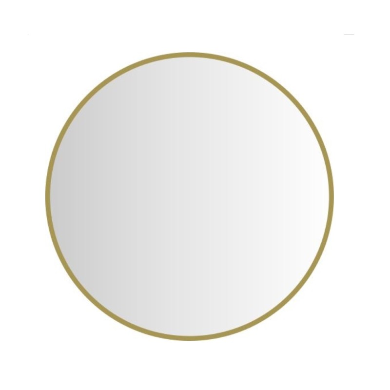 LUSTRO Carmen okrągłe, aluminiowa rama w kolorze szczotkowanego złota, nowoczesny styl