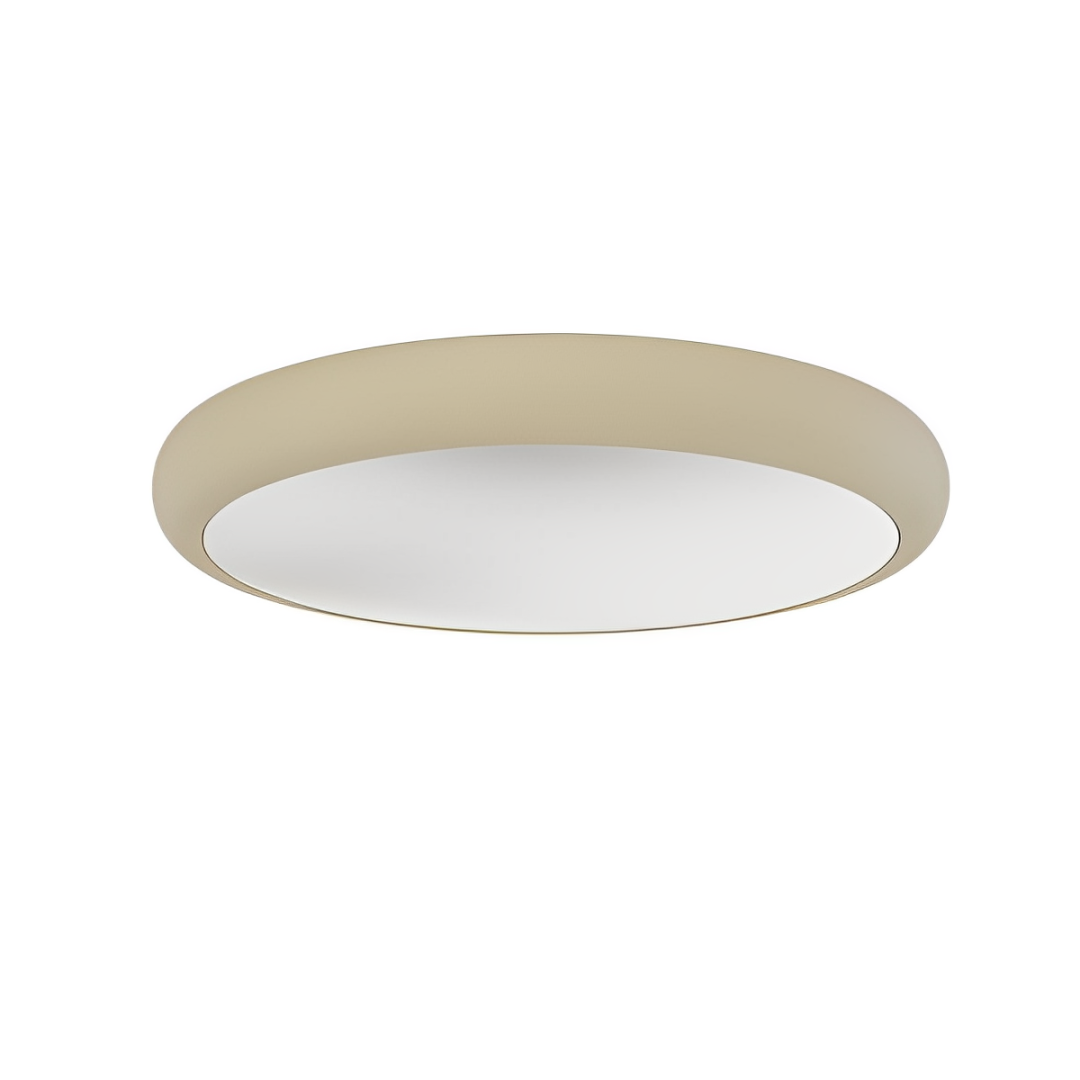 PLAFON Piatto Toupe z akrylowym, białym kloszem, jasnobrązowa oprawa, nowoczesny styl 60 cm