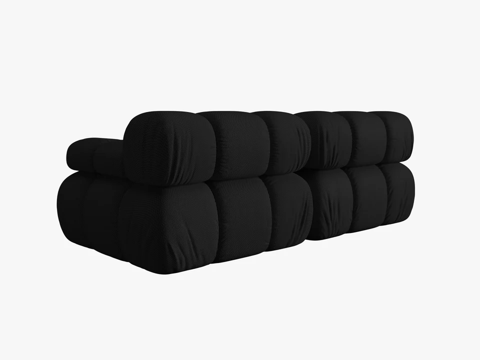 SOFA Bellis 2-osobowa, czarna, trójwymiarowa tkanina, zaoblone kształty, nowoczesny loftowy styl, ekskluzywna SOFA Bellis 2-osobowa, czarna, trójwymiarowa tkanina, zaoblone kształty, nowoczesny loftowy styl, ekskluzywna
