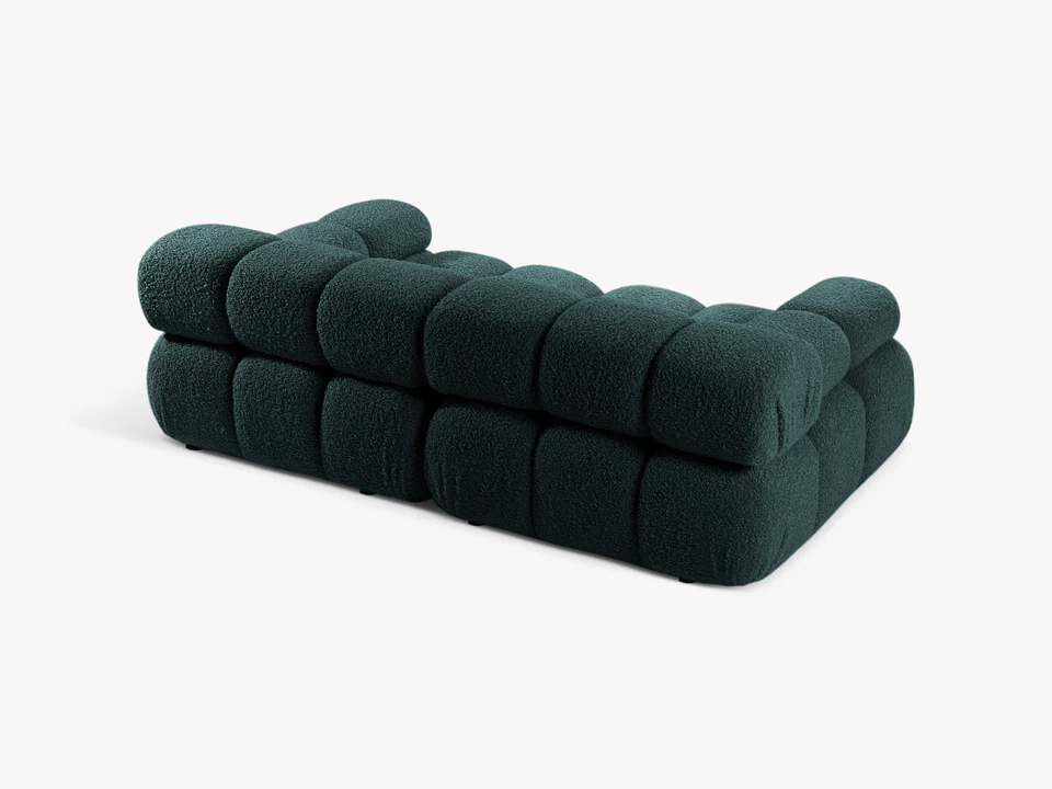 SOFA Bellis 2-osobowa, obicie z bukli (kolor do wyboru), zaoblone kształty, nowoczesny loftowy styl, petrol, wyjątkowa SOFA Bellis 2-osobowa, obicie z bukli (kolor do wyboru), zaoblone kształty, nowoczesny loftowy styl, petrol, wyjątkowa