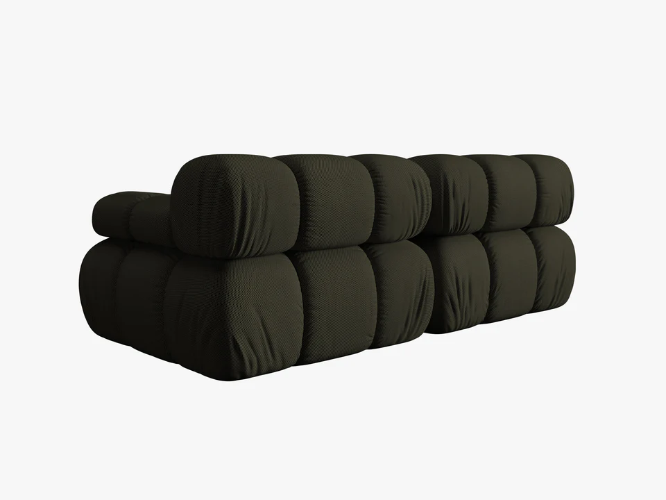 SOFA Bellis 2-osobowa, trójwymiarowa tkanina w kolorze amazońskiej zieleni, zaoblone kształty, nowoczesny loftowy styl, do salonu SOFA Bellis 2-osobowa, trójwymiarowa tkanina w kolorze amazońskiej zieleni, zaoblone kształty, nowoczesny loftowy styl, do salonu