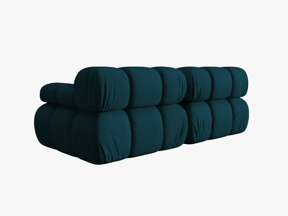 SOFA Bellis 2-osobowa, trójwymiarowa tkanina w morskim wydaniu, zaoblone kształty, nowoczesny loftowy styl, ekskluzywna SOFA Bellis 2-osobowa, trójwymiarowa tkanina w morskim wydaniu, zaoblone kształty, nowoczesny loftowy styl, ekskluzywna