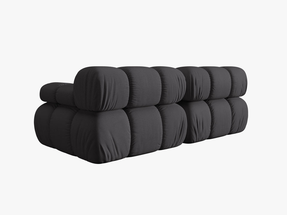 SOFA Bellis 2-osobowa, trójwymiarowa tkanina w odcieniu espresso, zaoblone kształty, nowoczesny loftowy styl, ekskluzywna SOFA Bellis 2-osobowa, trójwymiarowa tkanina w odcieniu espresso, zaoblone kształty, nowoczesny loftowy styl, ekskluzywna