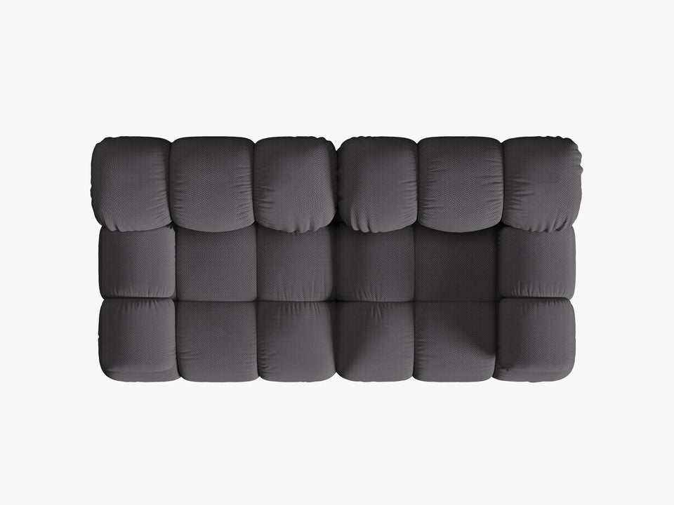 SOFA Bellis 2-osobowa, trójwymiarowa tkanina w odcieniu espresso, zaoblone kształty, nowoczesny loftowy styl, wyjątkowa SOFA Bellis 2-osobowa, trójwymiarowa tkanina w odcieniu espresso, zaoblone kształty, nowoczesny loftowy styl, wyjątkowa