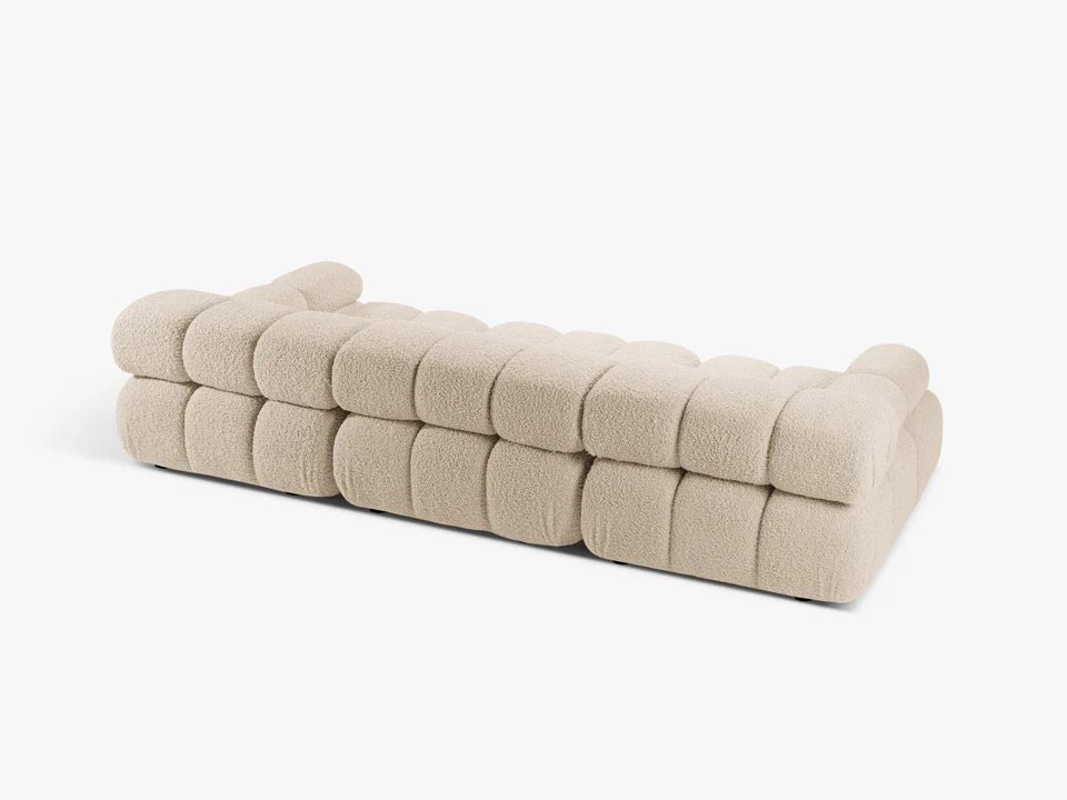 SOFA Bellis 3-osobowa, obicie z bukli (kolor do wyboru), zaoblone kształty, nowoczesny loftowy styl, jasny beżowy, najwyższa jakość SOFA Bellis 3-osobowa, obicie z bukli (kolor do wyboru), zaoblone kształty, nowoczesny loftowy styl, jasny beżowy, najwyższa jakość