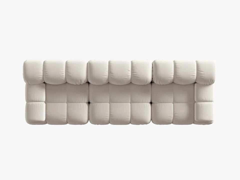 SOFA Bellis 3-osobowa, obicie z tkaniny (kolor do wyboru), zaoblone kształty, nowoczesny loftowy styl, blu30, ekskluzywna SOFA Bellis 3-osobowa, obicie z tkaniny (kolor do wyboru), zaoblone kształty, nowoczesny loftowy styl, blu30, ekskluzywna