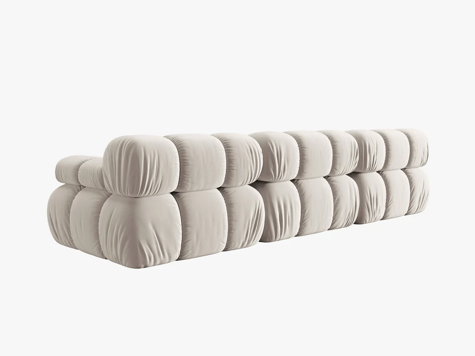 SOFA Bellis 3-osobowa, obicie z tkaniny (kolor do wyboru), zaoblone kształty, nowoczesny loftowy styl, blu30, stylowa SOFA Bellis 3-osobowa, obicie z tkaniny (kolor do wyboru), zaoblone kształty, nowoczesny loftowy styl, blu30, stylowa