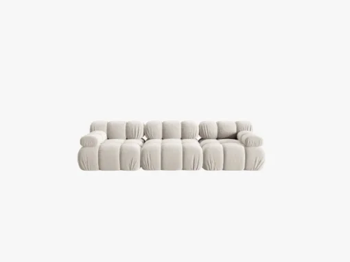 SOFA Bellis 3-osobowa, obicie z tkaniny (kolor do wyboru), zaoblone kształty, nowoczesny loftowy styl, blu30