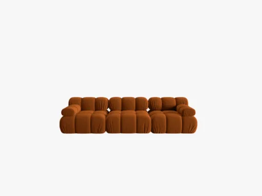 SOFA Bellis 3-osobowa, obicie z tkaniny (kolor do wyboru), zaoblone kształty, nowoczesny loftowy styl, blu4215