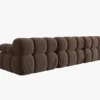 SOFA Bellis 3-osobowa, obicie z tkaniny (kolor do wyboru), zaoblone kształty, nowoczesny loftowy styl, blu48, nowoczesna