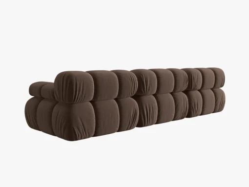 SOFA Bellis 3-osobowa, obicie z tkaniny (kolor do wyboru), zaoblone kształty, nowoczesny loftowy styl, blu48, nowoczesna