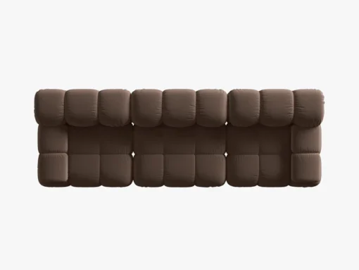 SOFA Bellis 3-osobowa, obicie z tkaniny (kolor do wyboru), zaoblone kształty, nowoczesny loftowy styl, blu48, wyjątkowa